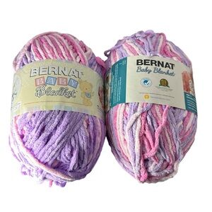 2 Bernat Baby Blanket Yarn color pretty girl